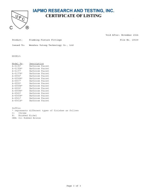 ASME - Wenzhou Yutong Technology Co., Ltd.