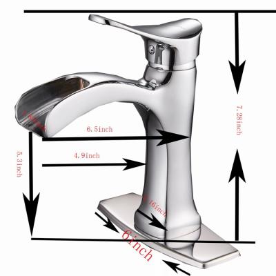 China Modern BWE Cupc UPC Certified Modern Classic Single Hole One Handle Brass Single Handle Deck Mounted Fancy Chrome Bathroom Basin Faucet for sale