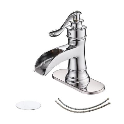 China New UPC Modern Luxury Home Mixer Waterfall Chrome Single-Handle Hotel Bwe Cupc Supplier High Quality Brass Bathroom Faucet for sale