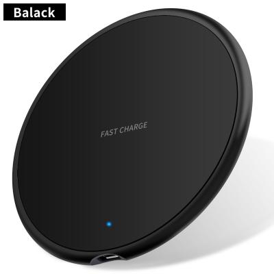 China 10W Fast Charging 10W Qi Wireless Charger Slim Metal Pad For Samsung S20 S10 S9 Note 8 iPhone 11 Fast Fast Charging 9 10 Wireless Charging Adapter for sale