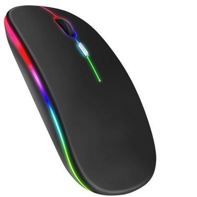 China new BT 3D Wireless Mouse with USB Rechargeable RGB Mouse for Computer Laptop PC Macbook Gaming Mouse Gamer 2.4GHz 1600DPI for sale