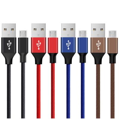 China MP3/MP4 Player 5V 2.1A Fast Charging USB Cable Data Sync Charger Mobile Phone Nylon Braided Micro Cable for sale