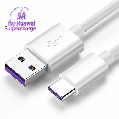 China MP3/MP4 Player 5A USB Type C Cable For Samsung S20 S9 S8 Xiaomi Huawei P30 Pro Fast Charging Mobile Phone Charging Wire White Cable for sale