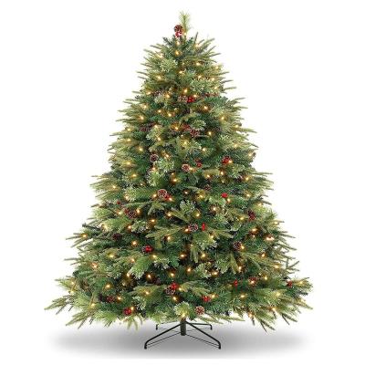 China Christmas& Halloween& home & Wedding& Holiday 6 Feet Luxurious Premium Fir Hinged Artificial Christmas Tree With Pine Cones for sale