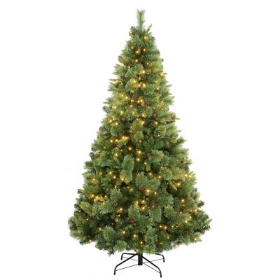 China Christmas& Halloween& home & Wedding& Holiday New Design 7.5ft Led Pinecones PVC Christmas Tree Light Wholesale Gift Artificial Christmas Tree High Quality for sale