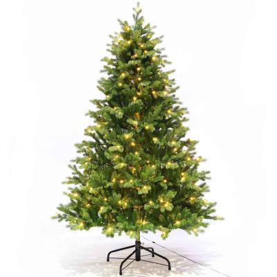 China Christmas& Halloween& home & Wedding& Luxurious Holiday Prelit Fir Lighted Pe Artificial Christmas Tree For Party Holiday Decoration for sale