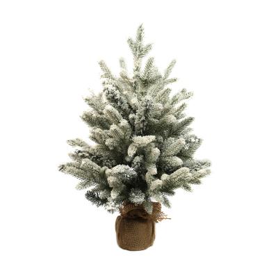 China Home Office Table Decoration Artificial Mini Snow Christmas Tree Artificial and Beautiful Desktop Snow 40CM-60CM for sale