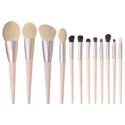 China Professional Shipping Custom Makeup Brushes Face/Eye Hair Makeup Tools Private Label Makeup Brush Wooden Smudge Brush Soft Handle Drop Brushes for sale