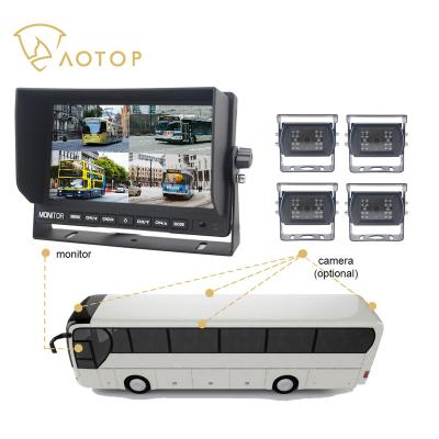 China RGB Bus HD Reverse Blind Spot Monitor 7Inch AHD Quad View Show 4 Way Car Camera Bus Truck All Round Blind Spot Security Monitoring for sale