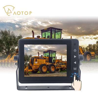 China RGB 12V 5.6 Touch Button Semi Truck Rear View Monitor Reversing Track Display 3Ch Video Backup Camera Monitor For Heavy Duty Vehicle for sale