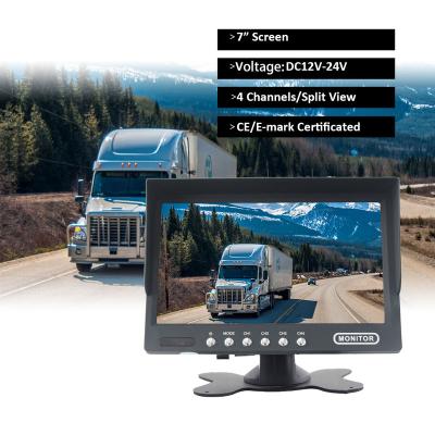 China Truck 4Ways Rear Area View RGB Blind Spot Monitor Reversing Lane Display Screen Driving Monitor Security Auxiliary System for sale