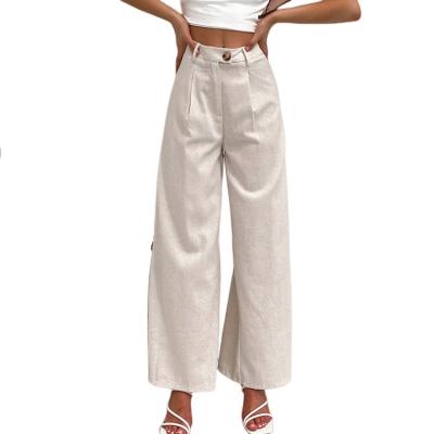 China Anti-wrinkle summer European and American style fashion pleated hot sale slim fit women's pants for sale