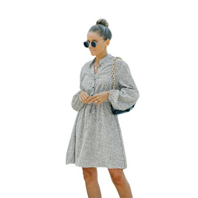 China New Product Breathable Women's China Casual Shirt Dresses Floral Long Sleeve Dress Spring And Summer Dress New for sale