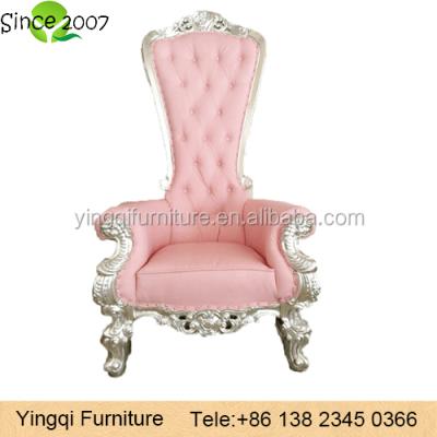 China The King Wedding Classic Pink Throne Chairs for Hire for sale