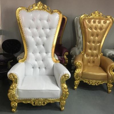 China Wooden Back King Throne Wedding Chairs Solid Wood Top For Sale for sale