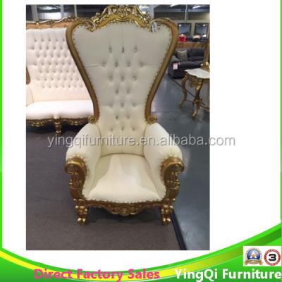 China Luxury Solid Wood Queen High Back Wedding Chair Party Chair For Sale for sale