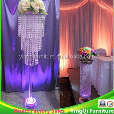 China Crystal Sparkle Crystal Beaded Acrylic Flower Stand for Wedding Centerpieces for sale