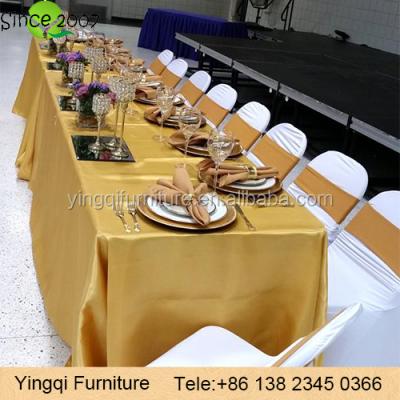 China Soft gold wedding tablecloth for sale