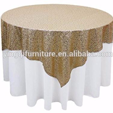 China Fancy Wholesale Colorful Wedding Glitter Sequin Table Covered Fabric Covered Overlay for sale