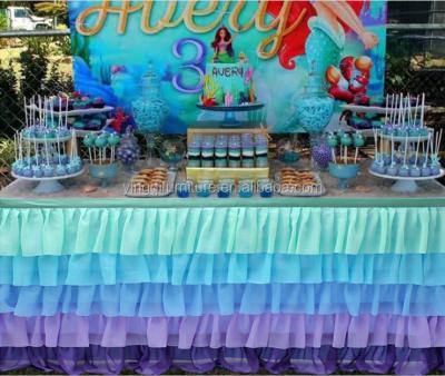 China Kids Birthday Party Decoration Soft Colorful Tablecloth for sale