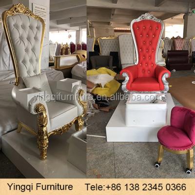 China Beaty Barber Shop Furniture Beauty Salon Pedicure Chair High Back Throne Whirlpool Spa Chair Luxury for sale