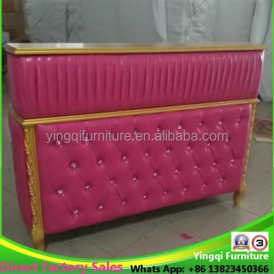 China Beaty Hair Salon Furniture Customized Hot Sale Hot Pink Salon Reception for sale