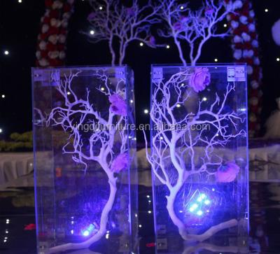 China Wedding Stage Decoration Tall Acrylic Pillars For Wedding Decoration for sale