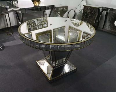 China Wedding Cheap Mirrored Glass Dining Table for sale