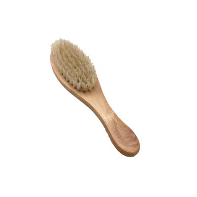 China All Natural Neck Cloth Cleaning Soft Beard Wooden Handle Brush For Barber Hair Cutting Kits for sale