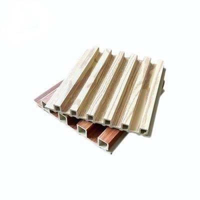 China 100%eco-friendly modern wooden plastic cladding panel fluted wood plastic sound proof Wpc wall panel for sale