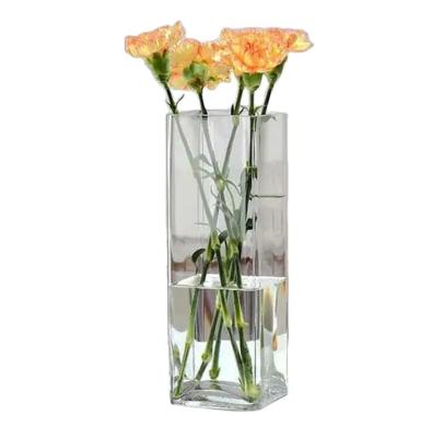 China Minimalist Glass Vase Hand Blown Glass Color Clear Color for sale