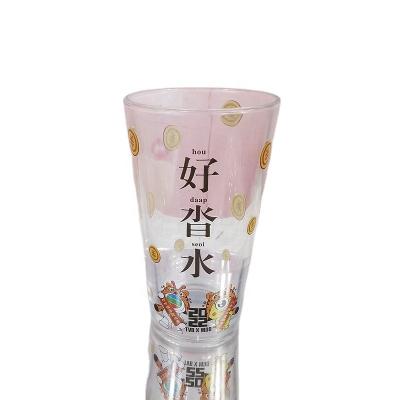 China Customized logo printing wholesale decal 500ml beer mug milk cup cola glass mug with customized logo printing glass tumbler for sale