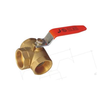 China general kitz 3way lever handle forged brass ball valve for sale