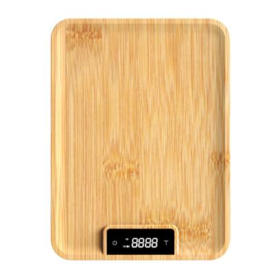 China Weight Measuring Weighing Generic Rectangle Kitchen Scale Universal Bamboo Kitchen Scale 5kg for sale