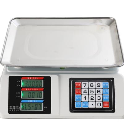 China Weight Measuring Accurate Measuring Tool in Pound and Kg Professional Commercial Electronic Price Computing Digital Scale for sale