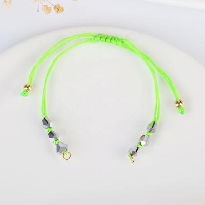 China Adjustable Polyester Bracelet Rope DIY Woven Semi-finished Handmade Multicolor Jewelry Making Rope for sale