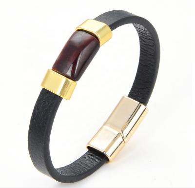 China 2021 Tiger Eye Leather Men's Bracelet Men's Jewelry Watch Men's Rope Bracelet punk Bracelet Punk Style for sale