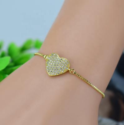 China Europe and America women's bracelet 2021 fashion jewelry watch gold plated stainless steel women's heart-shaped bracelet for sale