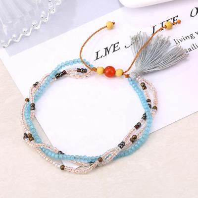 China FASHIONABLE Unisex Watch Crystal Tassel Bracelet Women Bracelet 2021 Fashion Jewelry DIY Woven Bracelet for sale