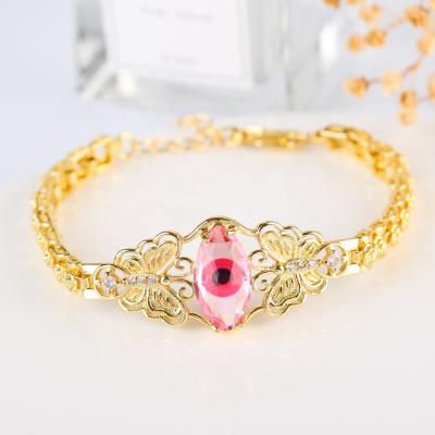 China 2021 Hot Selling Eye Bracelet Jewelry CLASSIC Gold Plated Stainless Steel Color Eye Bangle Women for sale