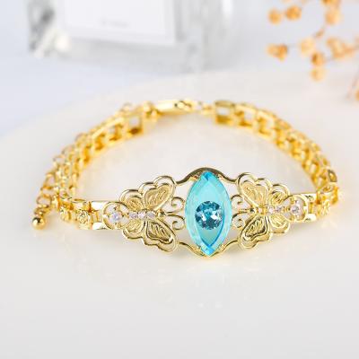 China Other Eye Bracelet 2021 Fashion Jewelry Gold Plated Diamond Women Color Eye Bracelet for sale