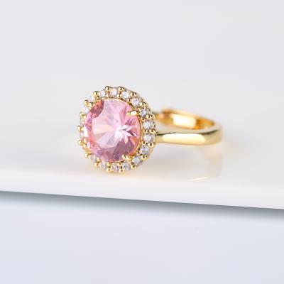 China Fashion Zircon Ring Stainless Steel 14K Rose Gold Plated Zircon Stainless Steel Ring for sale