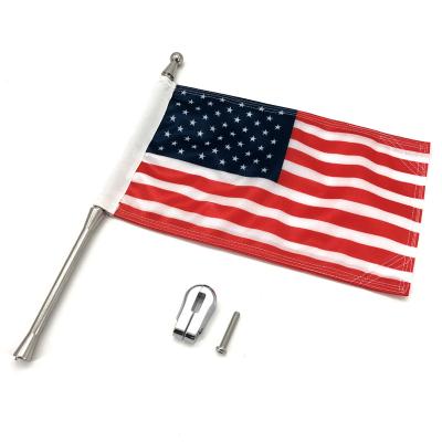 China PC Rectangle Bracket National Flag Set For Honda Gold Wing GL1500/1800 BMW HARLEY GLIDER YAMAHA INDIAN FLAG POLE MOUNT for sale