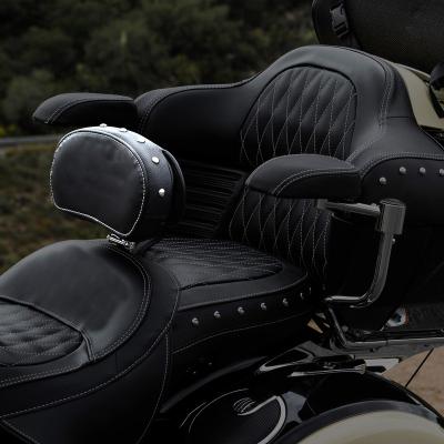 China Thick PVC Leather 1.2 Wool Bottom Motorcycle Sissy Bar For 2014 Leader Roadmaster Springfield Dark Horse Indian Challenger Roadmaster Elite UP Backrest for sale