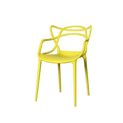 China MODERN MODERN Modern Stackable Garden Chair Cafe Room Simple Design Molded Plastic Furniture Leisure Dining Chair With Arm for sale