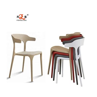 China Classic Design White Cafe Stacking Plastic Event Chairs For Dining Room for sale