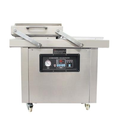 China 220V/50HZ DZ-400/SA Máquina de embalaje de alimentos a vacío de doble cámara plana para carne, arroz y pescado en venta