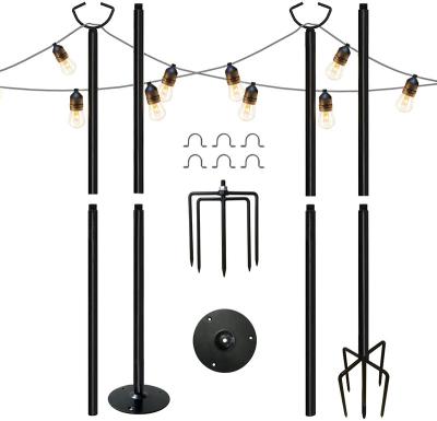 China Garden Steel Light String  Pole for Outdoor string Light Poles at Chrimas holiday party occasion for sale