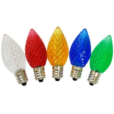 China Garden Faceted dimmable Lighting led c9 bulb for hoiliday for sale