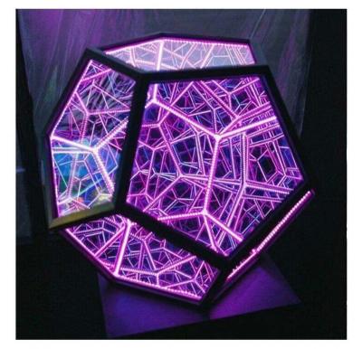 China Industrial Infinite Dodecahedron Creative Cool Decoration Atmosphere Lamp Night Light Color Body Art Light for sale